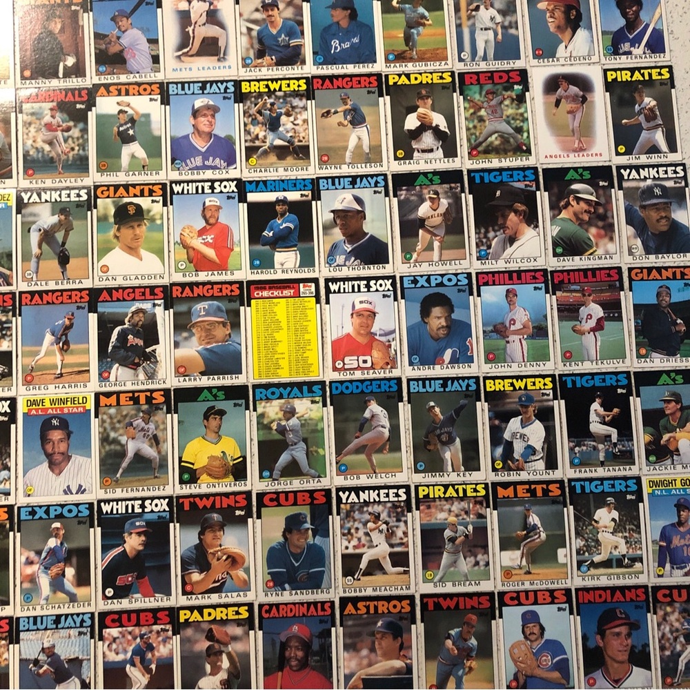 (90) 1986 Topps Baseball Cards Ryne Sandberg George Brett Seaver Garvey Yount